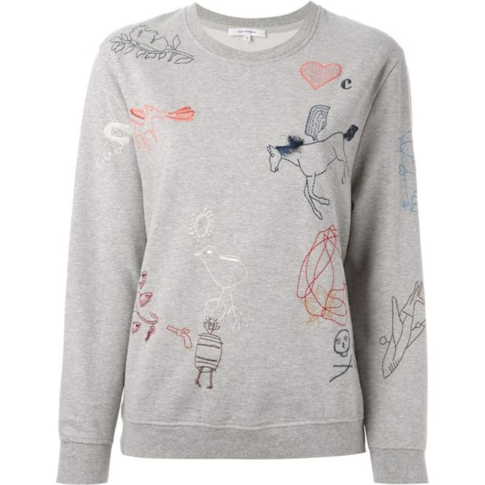 embroidered Carven sweatshirt